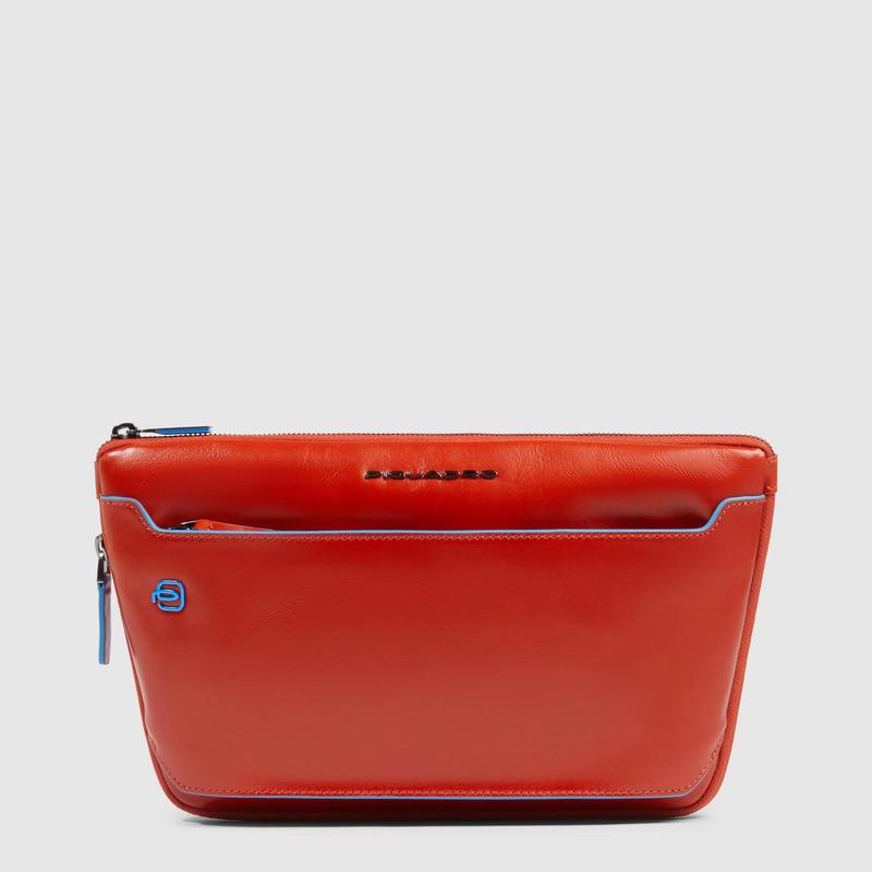 Piquadro Marsupio arancione in pelle con attacchi tracolla riposizionabili Blue Square Piquadro Marsupio arancione in pelle con attacchi tracolla riposizionabili Blue Square
