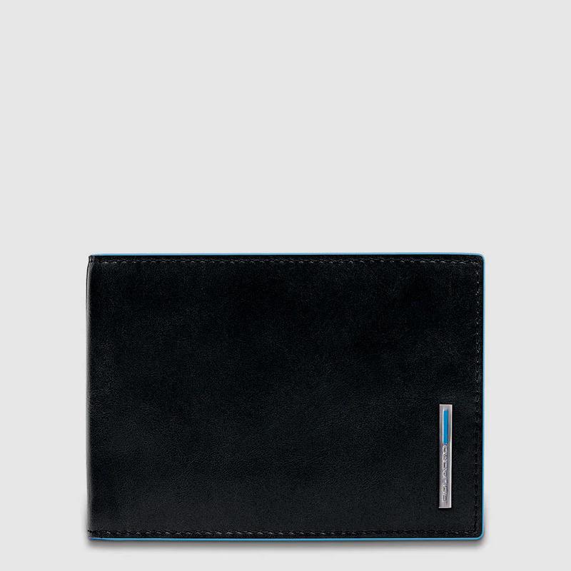 Piquadro Portafogli uomo nero in pelle con porta documenti Black Square Piquadro Portafogli uomo nero in pelle con porta documenti Black Square