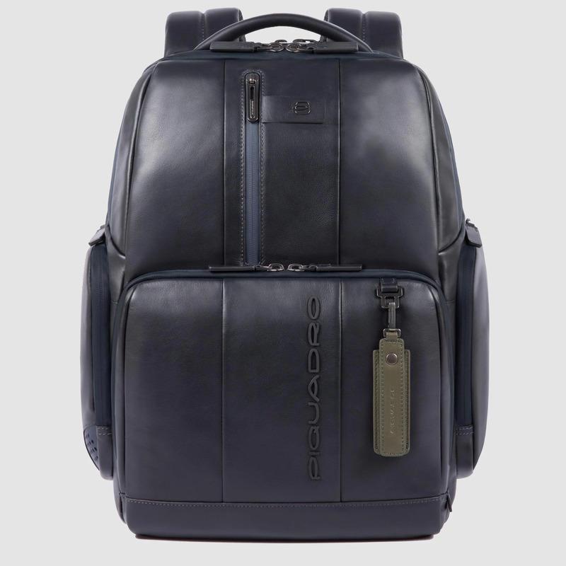 Piquadro Zaino blu in pelle porta pc 15,6" personalizzabile Urban Piquadro Zaino blu in pelle porta pc 15,6" personalizzabile Urban
