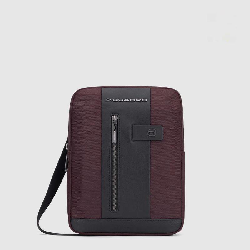 Piquadro Borsello uomo wenge - nero in tessuto riciclato e pelle porta iPadrief Piquadro Borsello uomo wenge - nero in tessuto riciclato e pelle porta iPadrief